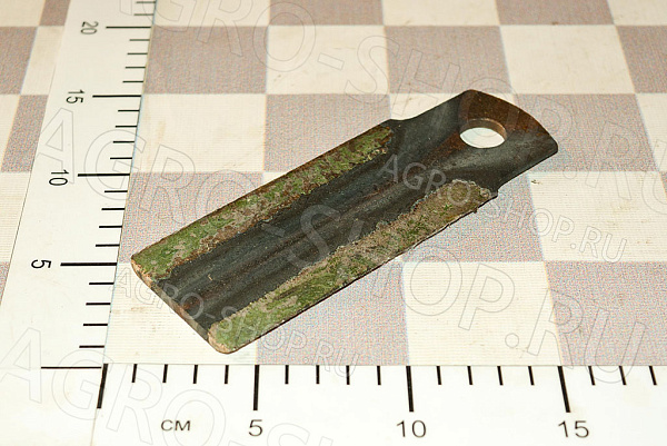 Нож КЗК-12-0290416 ротора СТ/О (Dотв = 25) "5мм." С НАПЛАВКОЙ (дубликат) КЗС РФ