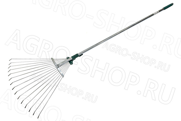 Грабли R743 веерные с черенком, регулируемые длина 1240мм (4231-53/743)  RACO