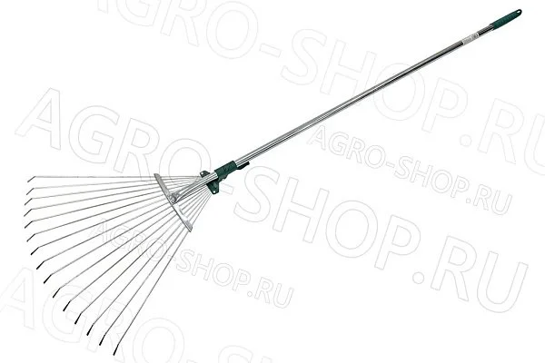 Грабли R743 веерные с черенком, регулируемые длина 1240мм (4231-53/743)  RACO