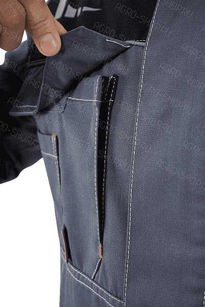 Куртка ПЕРФЕКТ, серый-черный (112-116, 182-188)