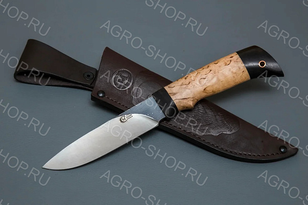 Нож Мурена (лезвие: кованая сталь Х12МФ; рукоять: карельская береза,граб)