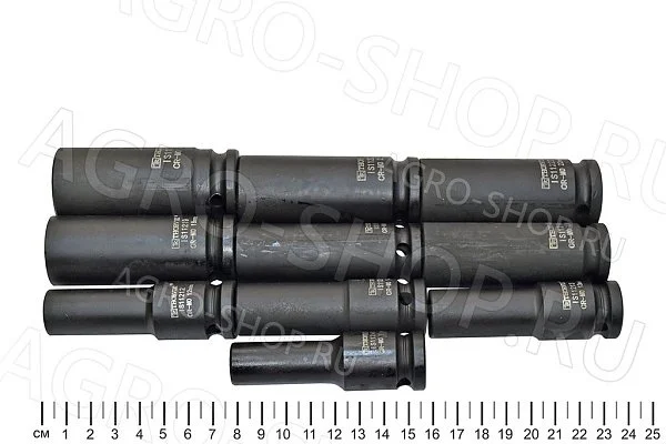 Набор головок 1/2" (10-24мм) 10 предм ударные удлиненные Thorvik (ISS11210)