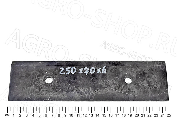 Нож  250х70х6 мм катка КИД-9 