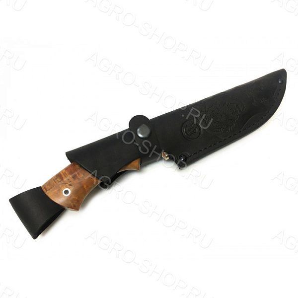 Нож Скиф (лезвие:сталь D2, мельхиор; рукоять: стабилизированная карельская береза)