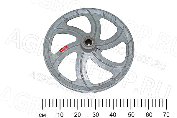 Шкив РСМ-10.01.30.160 (РСМ-10.01.30.180А) заднего контрпривода (D=530 мм, 1 ручей, чугун) Дон-1500Б, Вектор 