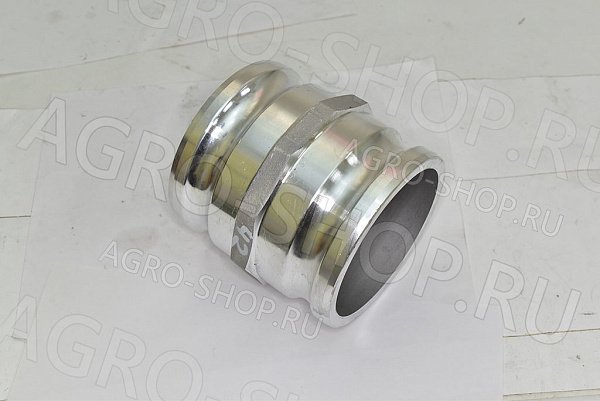Соединение Тип АА-400 D(мм)=100х100  алюминий (переходник), 100мм."ПАПА"/100мм."ПАПА"