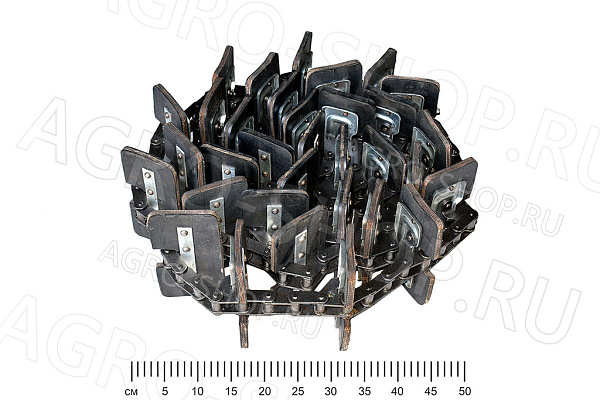 Цепь КЗК-10-0214140 элеватора зернового (L=5,016 м.) 33 скребка 200х100 мм. КЗС-1218, КЗС-10К Ростов