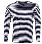 Тельняшка муж. Р330 синяя двойной вязки х/б р. 60-62