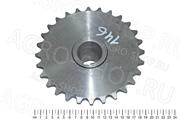 Звездочка КТУ 50.0190 вала верхнего битера (t=19,05; z=28; d=40 мм) КТУ-10 