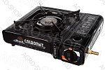 Плита настольная газовая "СЛЕДОПЫТ-Black" (с переходником)/6/