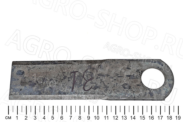 Нож КЗК-12-0290416 ротора СТ/О (Dотв = 25) БЕЗ НАПЛАВКИ (дубликат) КЗС РФ