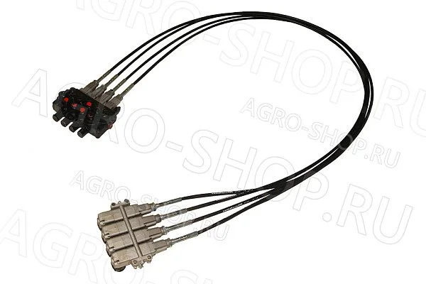 Гидрораспределитель ТСС5/4/ML/ML/ML/TL+GP50x4+CG3500x4+TP50x4+SD6/4/AC в комплекте с тросовым управлением РВС-1500 