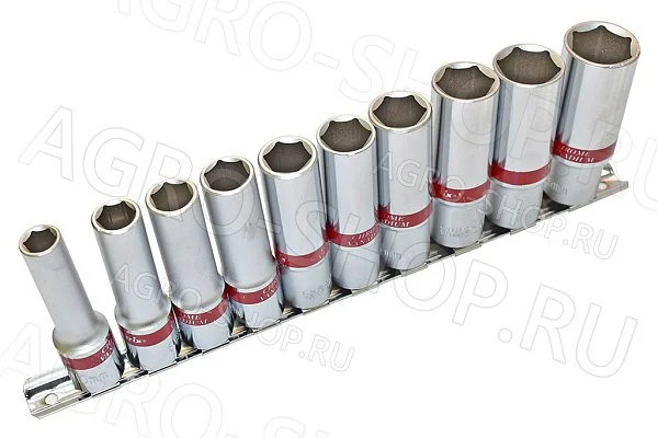 Набор головок 1/2" (10-22мм) 10 предм удлиненные MATRIX (13590)