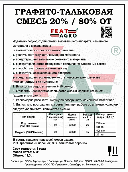 Графито-тальковая смесь 20% / 80%