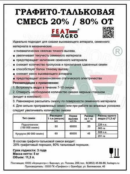 Графито-тальковая смесь 20% / 80%