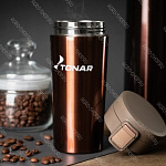 Термос-кружка HS.TMК-02 400ML кофейный TONAR