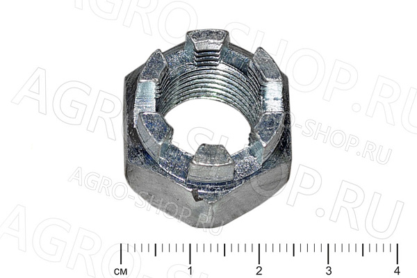 Гайка 16 шестигранная корончатая под шплинт мелкий Шаг 1,5 ГОСТ 5918-73 кл.пр. 6,0 РФ