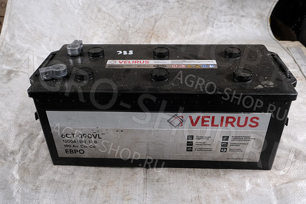 Аккумулятор 190 VELIRUS 1200А обратная (Евро) клемма под болт Жигулевск/AKOM 