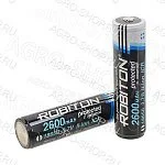 Аккумулятор 18650 Robiton 2.6/Li18650 (Samsung ICR18650) 2600мАч с защитой PK1
