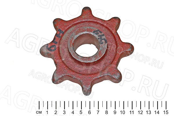 Звездочка СКП 01.06.901А / СЗШ 06.003 натяжная z=8, t=38 без  втулок d=20 СЗС-2,1, СКП-2,1 (Омск) 