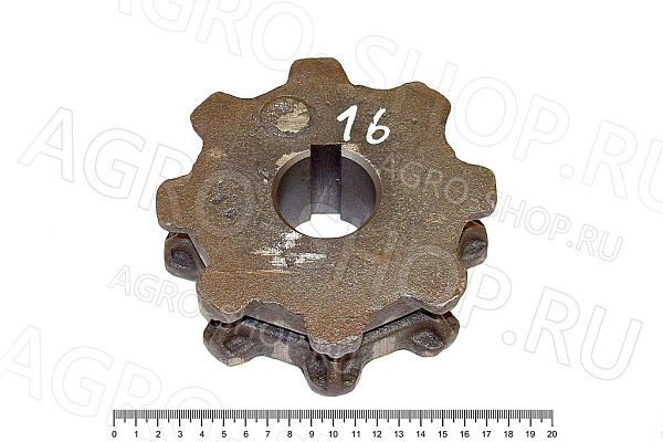 Звездочка ПИН-01.117Б продольного транспортера ведущая (якорная цепь) РОУ-6 