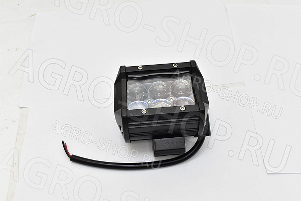 Фара LED АЕ18RT-6LED-LENS-HC прямоуг, линза, направленный свет, 18W, 6 диодов 12В/24В  АвтоЭлектрика