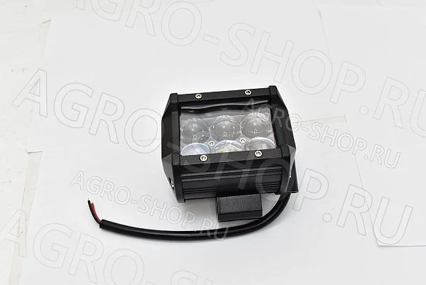Фара LED АЕ18RT-6LED-LENS-HC прямоуг, линза, направленный свет, 18W, 6 диодов 12В/24В  АвтоЭлектрика