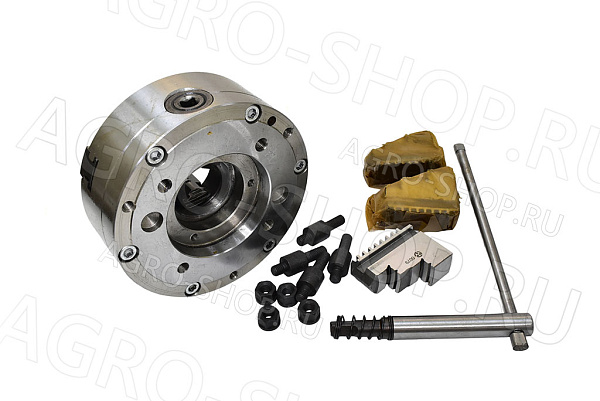 Патрон токарный 200мм (3-200.33.01П шпиндель) с обратными кулачками 