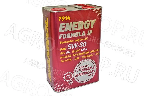 Масло моторное Energy Formula JP 5w30 SN/GF-5 синтетическое 4л MANNOL
