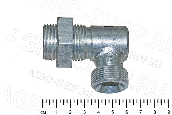 Угольник S32-S32 с контргайкой (М27х2-М27х1,5) 