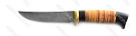 Нож Филейный "малый" (лезвие: дамасская сталь; рукоять: литье, береста, граб)