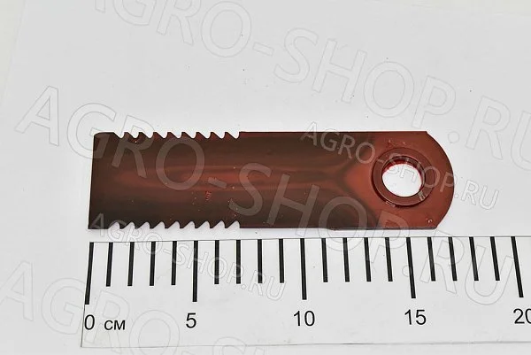 Нож 51010.01 соломоизмельчителя зубчатый (175х50х4,5мм, d=20,1мм.)  RADURA