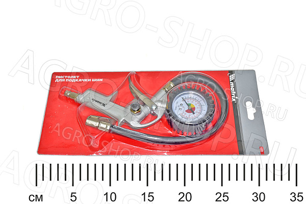Пистолет для накачки шин с манометром (12Атм) MATRIX (57322)