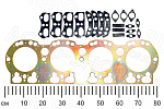 Прокладка ГБЦ 238Д-1003212 стальная + РК уплотнений (резина) ЯМЗ-238БЕ; 238ДЕ; 7511  