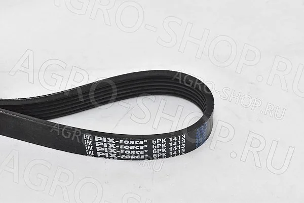 Ремень 6РК1413 (EPDM-6РК-1413) агрегатов с ГУР ЗМЗ-405,409 Евро-3 Pix