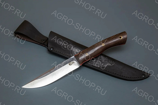 Нож Тигр цельнометаллический (лезвие: кованая сталь Х12МФ; рукоять: граб,фибра)