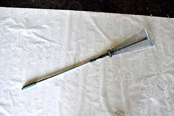Грабли R744 веерные с телескопическим черенком, регулируемые длина 800-1240мм (4231-53/744)  RACO