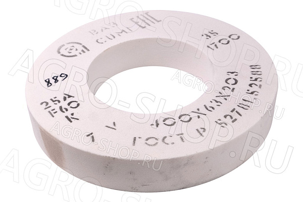 Круг 400х63х203 (зерно-25 F60 K/L) 25А белый шлифовальный 