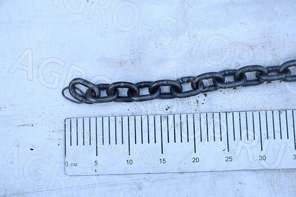 Цепь якорная 10х34 класс 8, некалиброванная (смычка 6м.) (Красный Якорь)