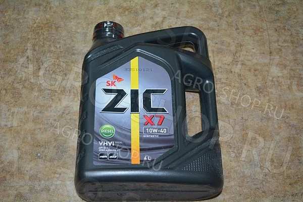 Масло моторное ZIC X7 Diesel 10w40 CI-4 синтетическое 4л ZIC