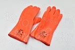 Перчатки НОРДИК (WG-786/TP-07), джерси, ППУ, ПВХ сплошной, крага, 300мм, оранжевый (6) р.10 Пер 607