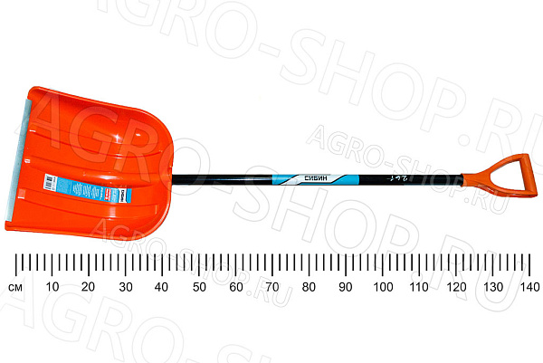 Лопата снеговая с алюминиевым черенком и V-ручкой 410мм (421845)  СИБИН