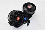 Вентилятор 8063-12V двойной автомобильный 140мм (5,5") с рег. скорости 12В  Автоимпульс