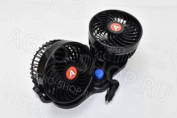 Вентилятор 8063-12V двойной автомобильный 140мм (5,5") с рег. скорости 12В  Автоимпульс