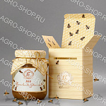 Мёд липовый в коробочке "Улей с мёдом" 350 гр.