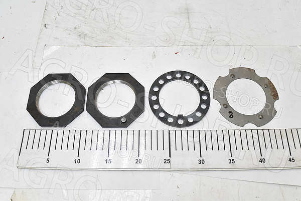 Комплект шайб и гаек  (гайка М72х1,5) на ось ПТС-9, ПСТ-12, ПРТ-10, ПСТ-9, МЖТ-Ф-11 