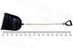Лопата снеговая с деревянным черенком и V-ручкой 460мм (421843)  СИБИН