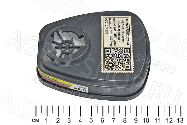 Фильтр UNIX 521 от орг-их, неорг-их, кислых газов и паров (А1В1Е1) для полумасок UNIX (2шт.) Рес 102