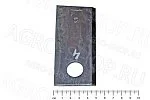 Нож 950008903 правый 102х48х4 D-19 мм. (Оригинал) ROTO 215-255 SIP