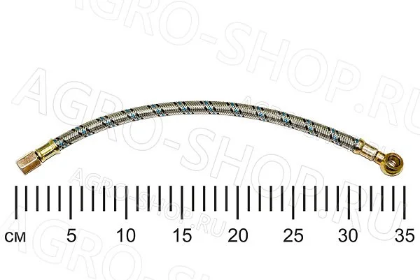 Маслопровод 240-3509150 компрессора (металлическая оплётка) L=350мм Д-243/245 (К)